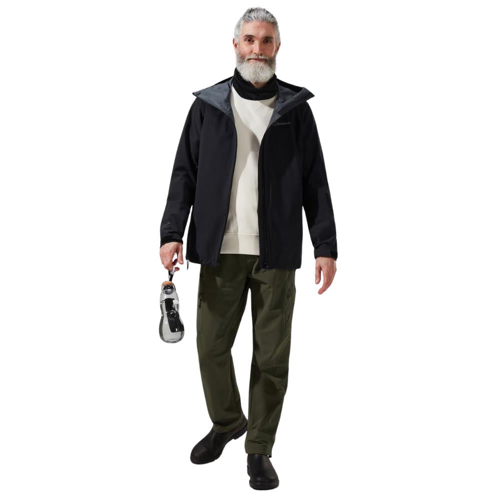 Berghaus Men&#39;s Arnaby Hooded Waterproof Jacket (Black)