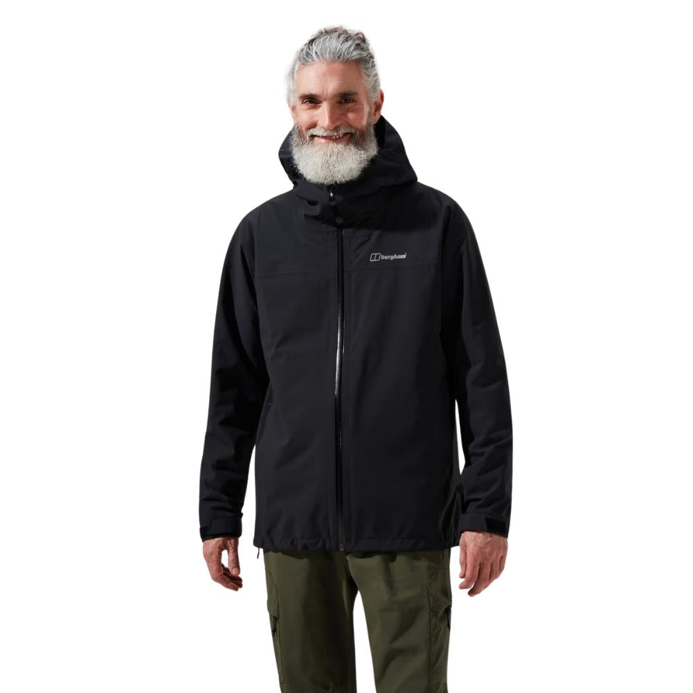 Berghaus Men&#39;s Arnaby Hooded Waterproof Jacket (Black)