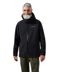 Berghaus Men's Arnaby Hooded Waterproof Jacket (Black) closed jacket