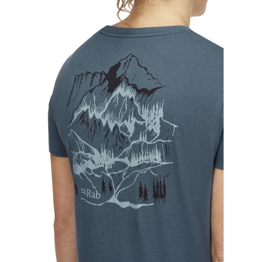 Rab Women&#39;s Tuku Ridge Tee (Orion Blue) close up