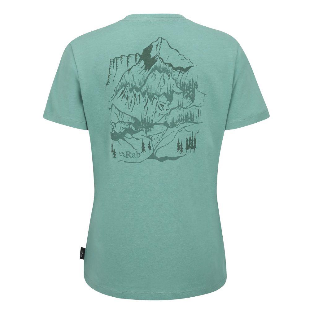 Rab Women&#39;s Tuku Ridge Tee (Glacier Blue) back