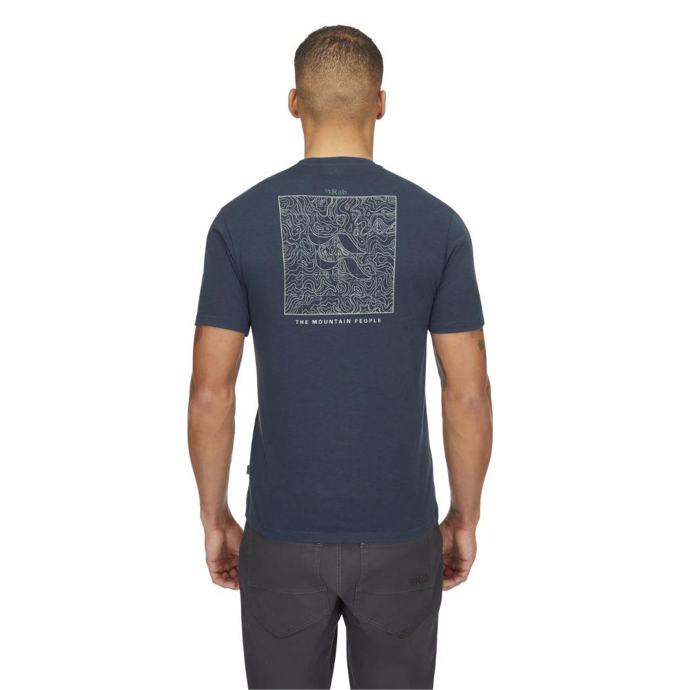 Rab Men&#39;s Crimp Elevation Tee (Tempest Blue) back