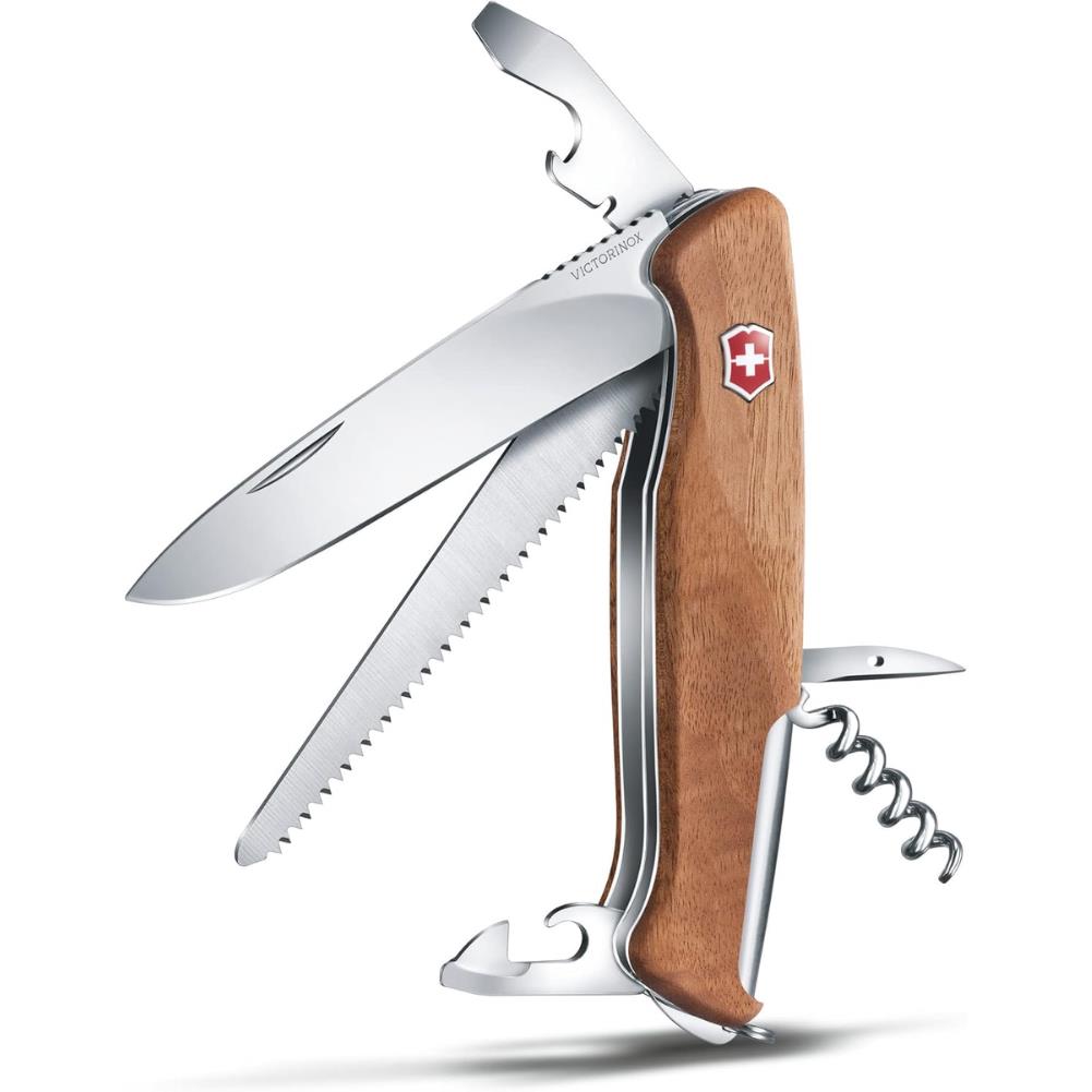 Victorinox RangerWood 55 Walnut Swiss Army Knife (Blister Pack) &#39;ZZ&#39; all features