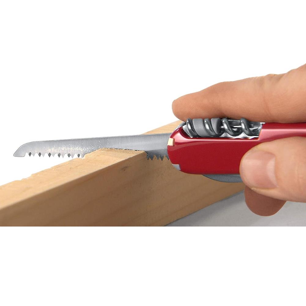 Victorinox Evogrip 18 Swiss Army Pocket Knife (Yellow/Black) sawing