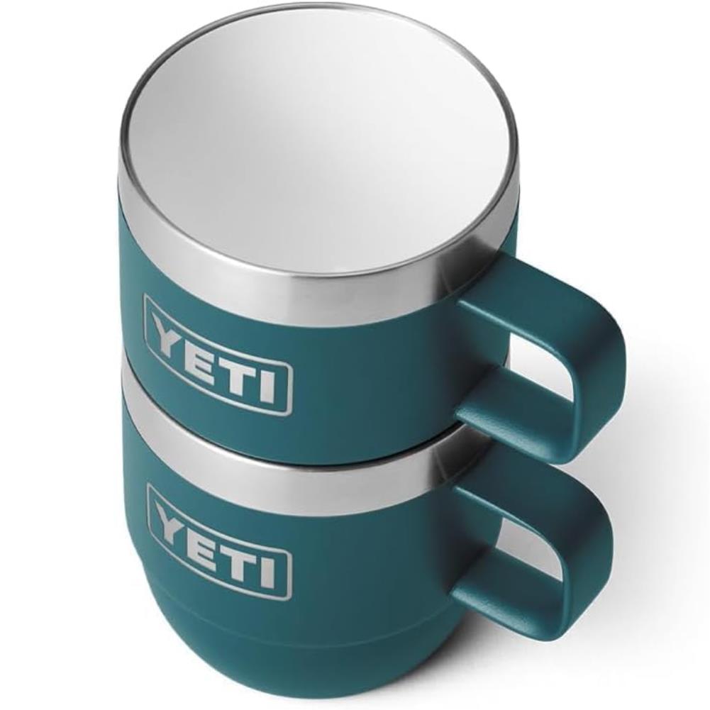 YETI Rambler 6 OZ Stackable Mug 2 Pack (Agave Teal) stacked