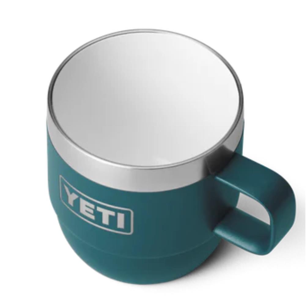 YETI Rambler 6 OZ Stackable Mug 2 Pack (Agave Teal) top angle