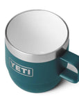 YETI Rambler 6 OZ Stackable Mug 2 Pack (Agave Teal) top angle