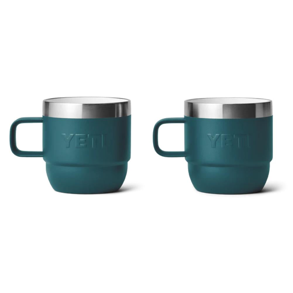 YETI Rambler 6 OZ Stackable Mug 2 Pack (Agave Teal) twin back