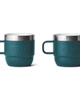 YETI Rambler 6 OZ Stackable Mug 2 Pack (Agave Teal) twin back
