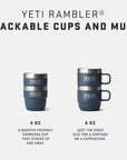YETI Rambler 6 OZ Stackable Mug 2 Pack (Agave Teal) stack info