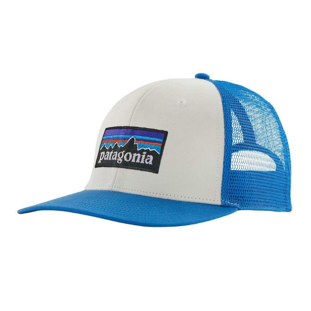 Patagonia P-6 Logo Trucker Hat (White/Vessel Blue)