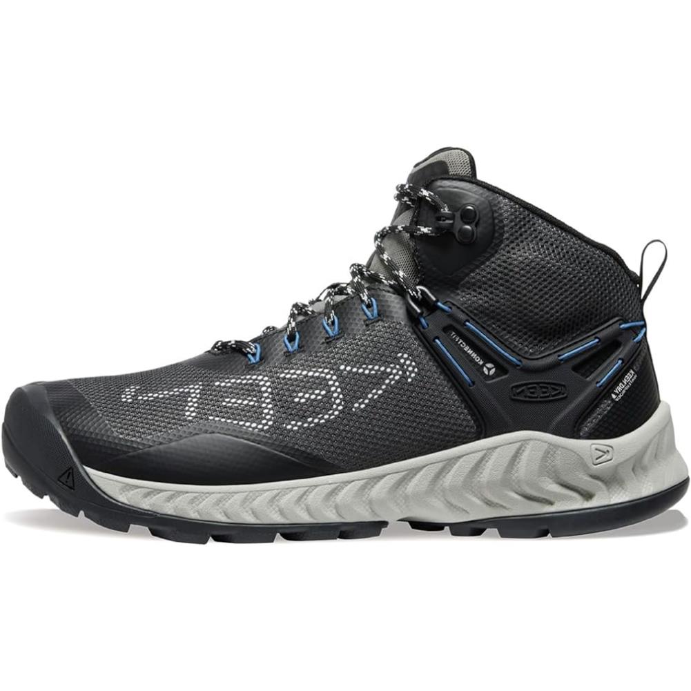 Keen Men's NXIS EVO Waterproof Boot (Magnet/Bright cobalt) side