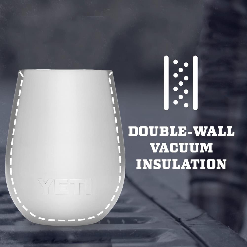 Yeti Rambler 10 OZ Wine Tumbler (Big Wave Blue) double wall