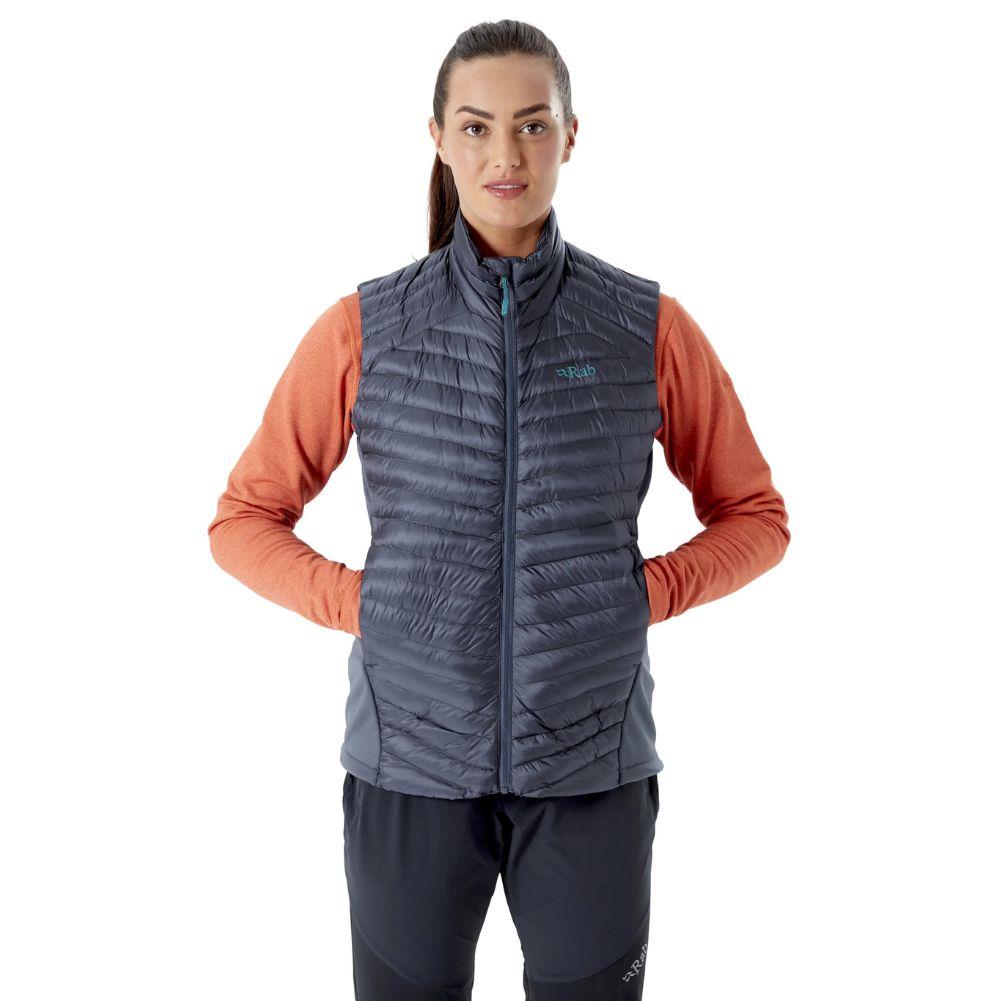 Rab Womens Cirrus Flex 2.0 Insulated Vest (Steel) model front