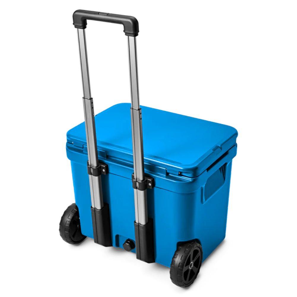 Yeti Roadie 60 Wheeled Cool Box (Big Wave Blue) back angle