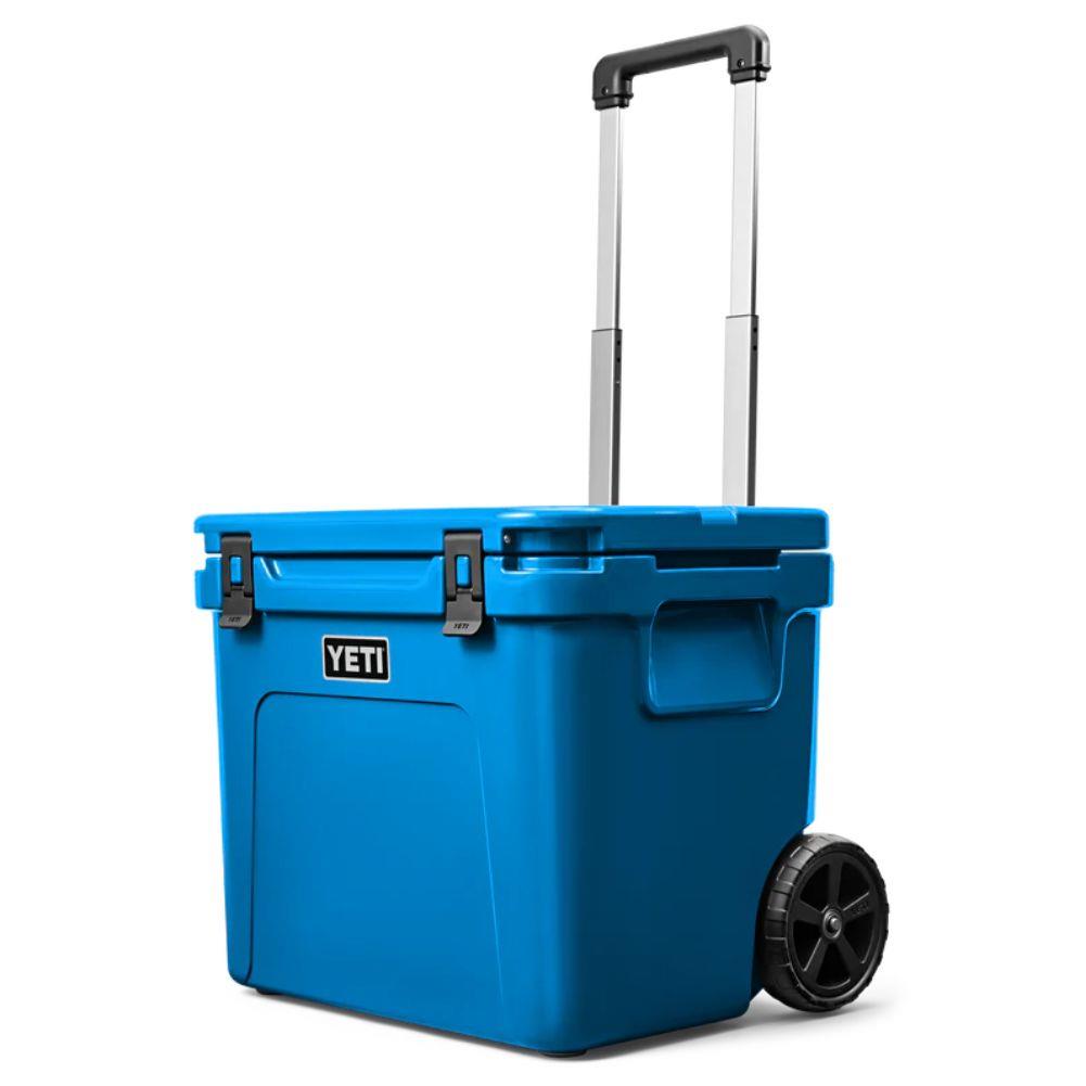 Yeti Roadie 60 Wheeled Cool Box (Big Wave Blue) angle front