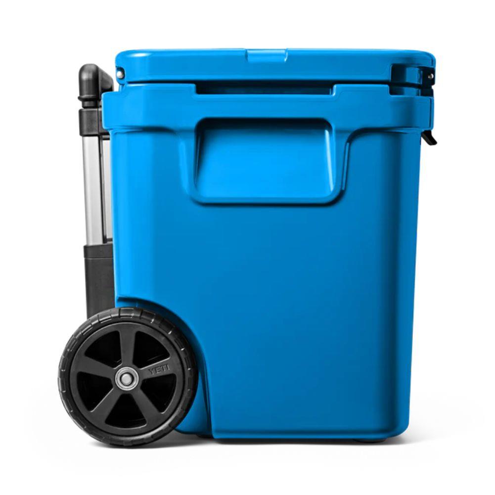 Yeti Roadie 60 Wheeled Cool Box (Big Wave Blue) side view