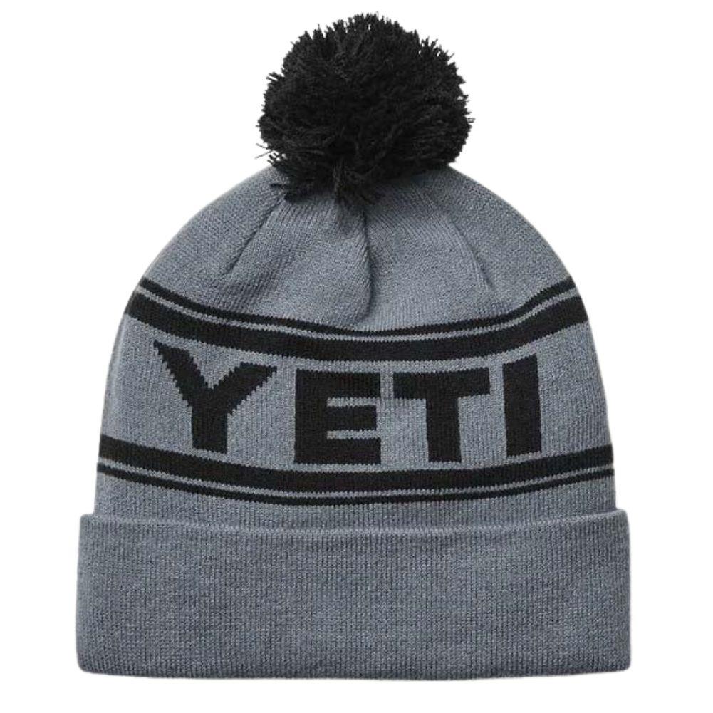 Yeti Logo Retro Knit Beanie (Grey/Black) back
