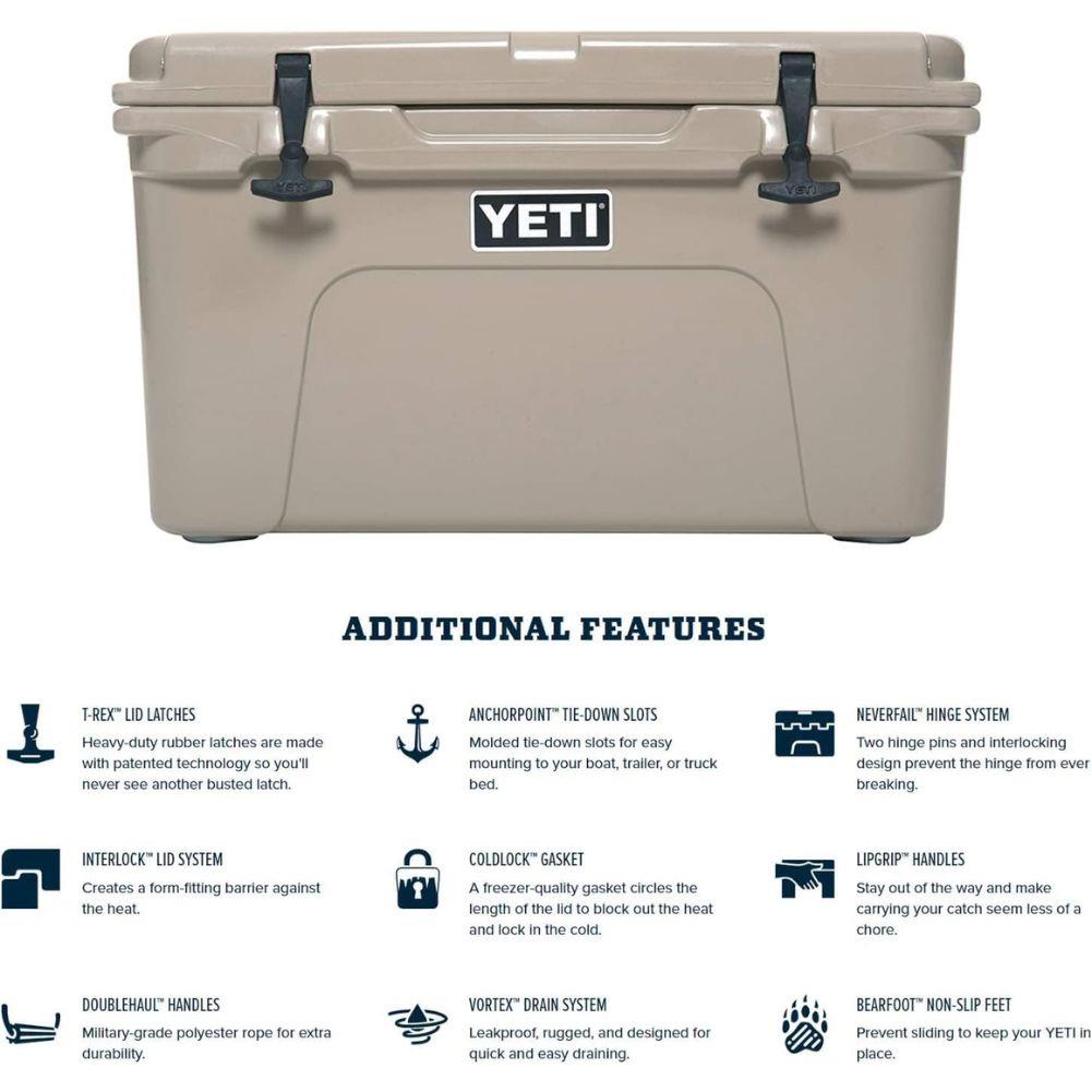 Yeti Tundra 45 Cool Box (King Crab) features