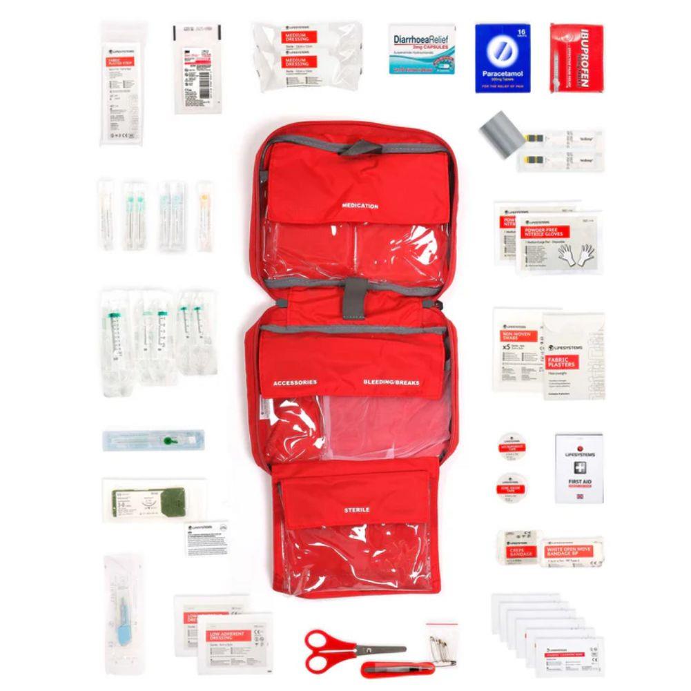 Lifesystems Solo Traveller First Aid Kit laided out