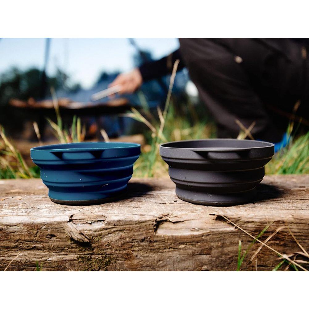 Lifeventures Ellipse Collapsible Bowls (Graphite) out in the wild