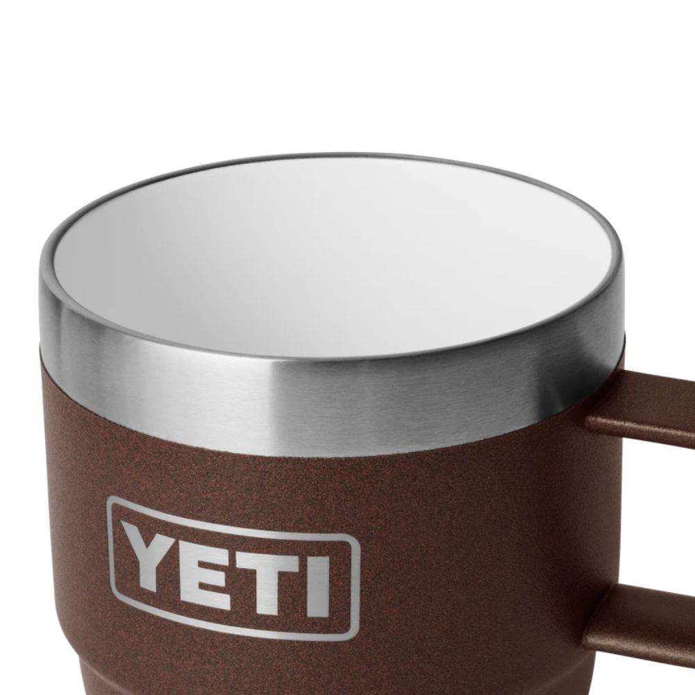 YETI Rambler 6 OZ Stackable Mug 2 Pack (Wetlands Brown) top angle