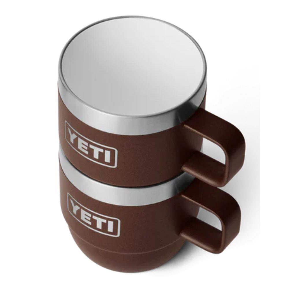 YETI Rambler 6 OZ Stackable Mug 2 Pack (Wetlands Brown) stacklable top angle