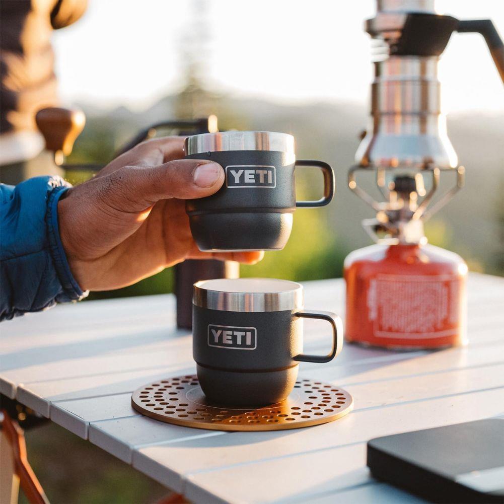 YETI Rambler 6 OZ Stackable Mug 2 Pack (Wetlands Brown) holding