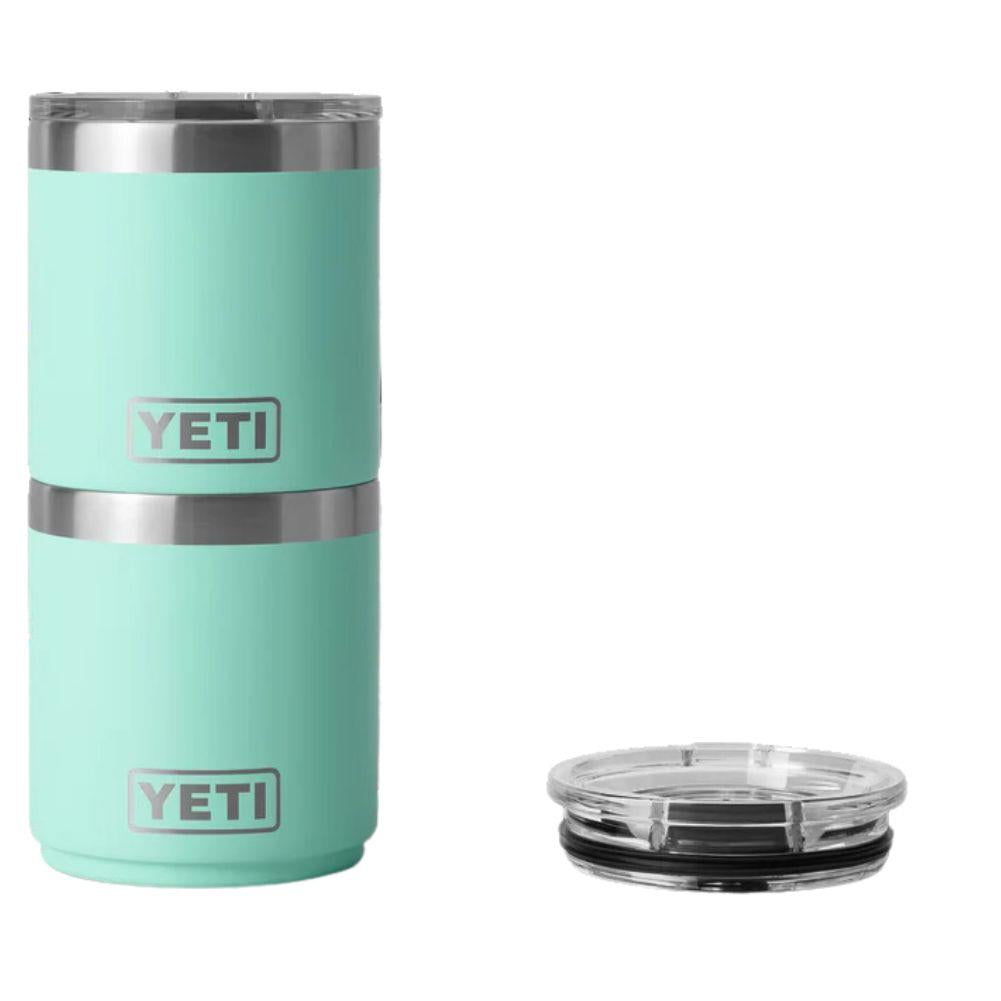 Yeti Rambler 10 oz (296 ml) Stackable Lowball (Seafoam) stackle and lid