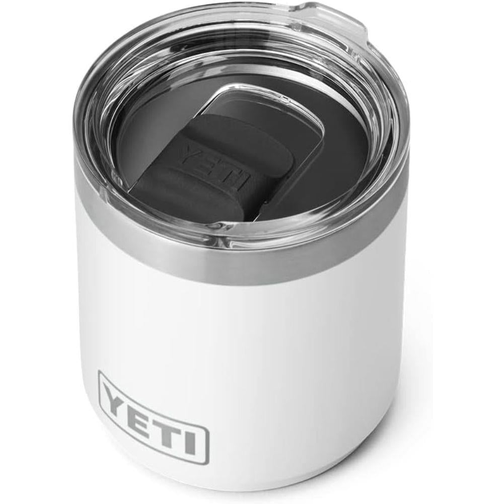 Yeti Rambler 10 oz (296 ml) Stackable Lowball (White) top angle