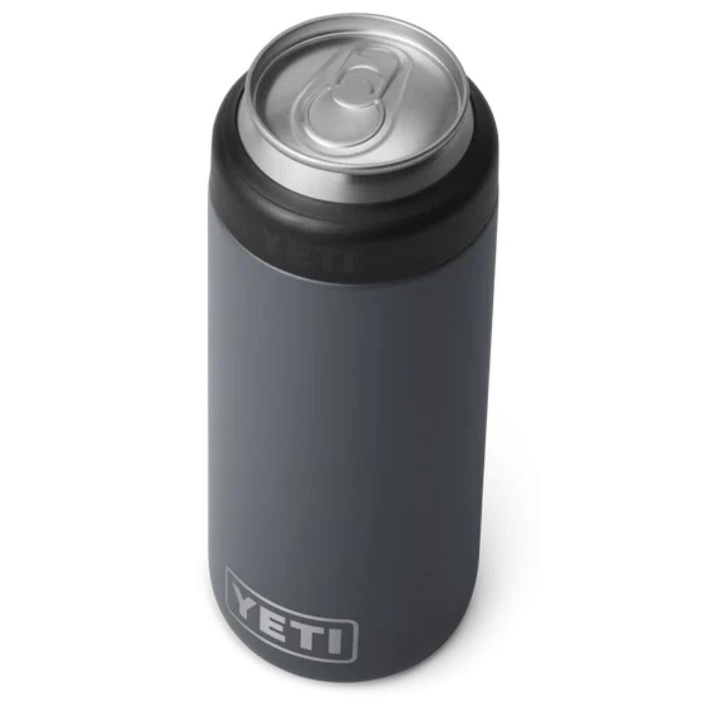 YETI Rambler 250ml Slim Colster Can Insulator (Charcoal) top angle