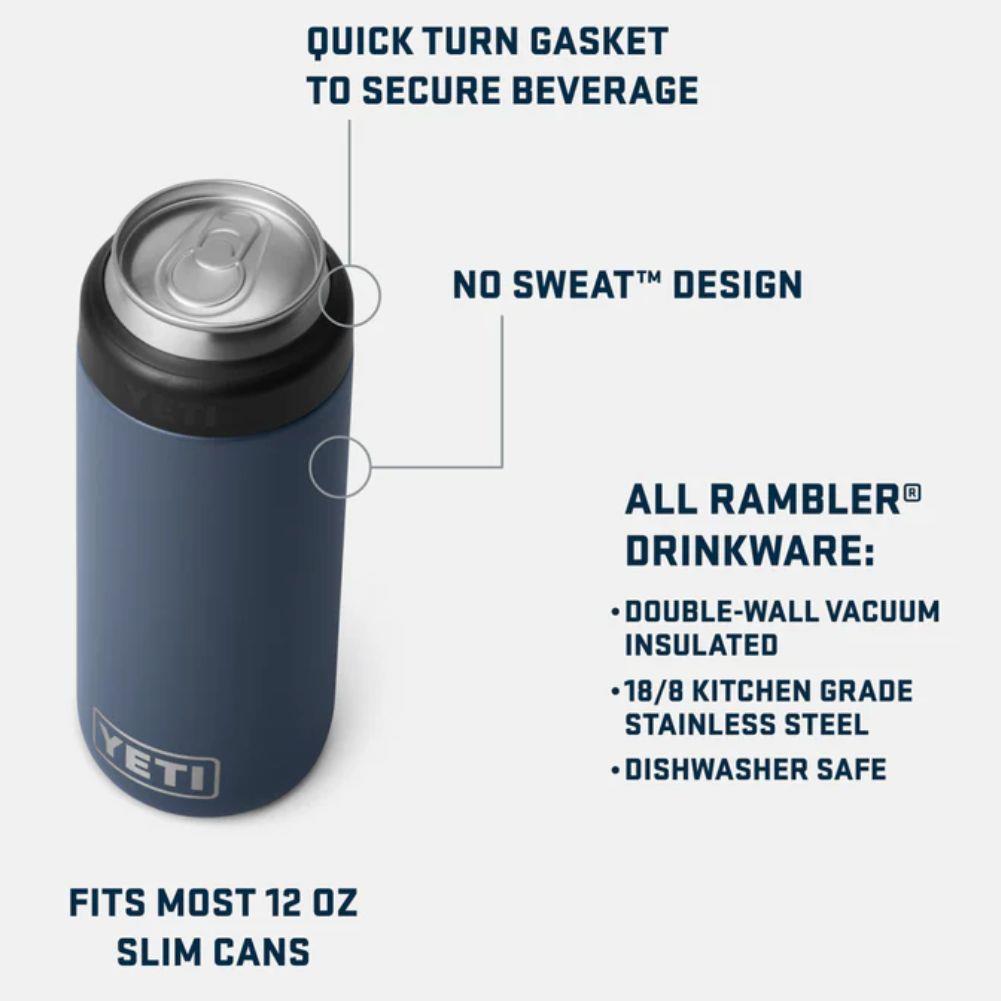 YETI Rambler 250ml Slim Colster Can Insulator (Charcoal) info
