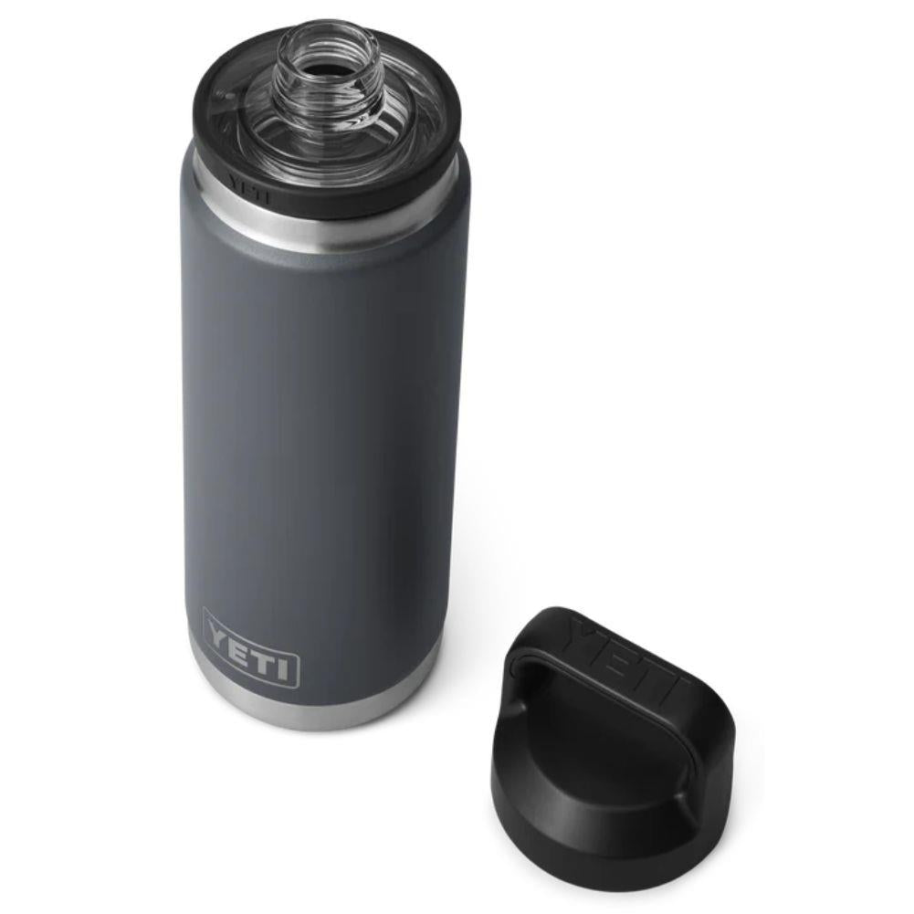 Yeti Rambler 26 OZ Bottle With Chug Cap (Charcoal) lid off