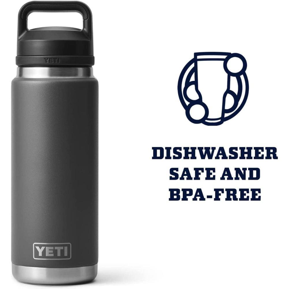 Yeti Rambler 26 OZ Bottle With Chug Cap (Charcoal) dishwash safe
