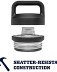 Yeti Rambler 26 OZ Bottle With Chug Cap (Charcoal) lid shattered resistant