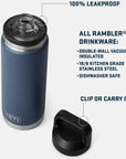 Yeti Rambler 26 OZ Bottle With Chug Cap (Charcoal) leakproof