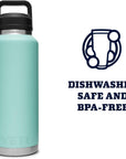 Yeti Rambler 46 OZ Bottle With Chug Cap (Seafoam)