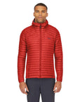 Rab Men's Cirrus Flex 2.0 Insulated Hooded Jacket (Dark Horizon) model standing