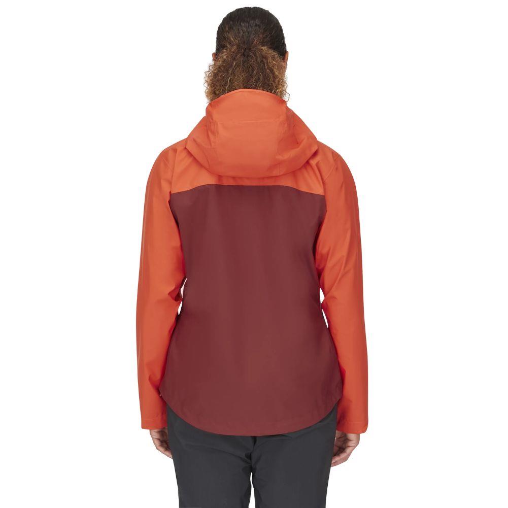 Rab Womens Downpour Eco Waterproof Jacket (Red Grapefruit/Tuscan Red)