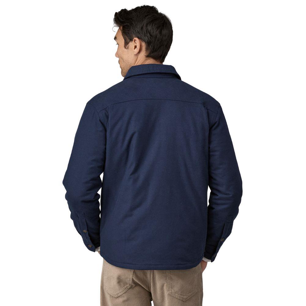 Patagonia Men's Lightweight Insulated Fjord Flannel Shirt (New Navy) model back