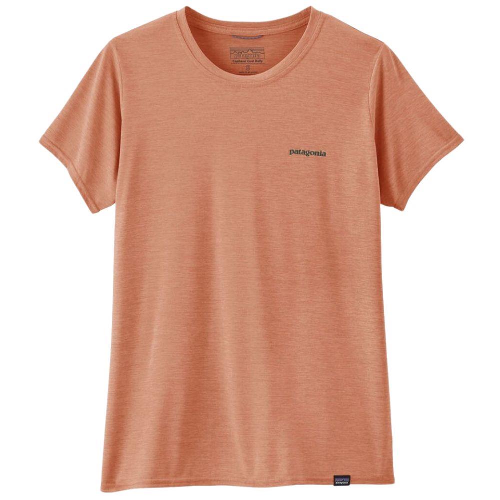 Patagonia Women's Capilene Cool Daily Graphic Shirt - Waters (Boardshort Logo: Terra Pink X-Dye)