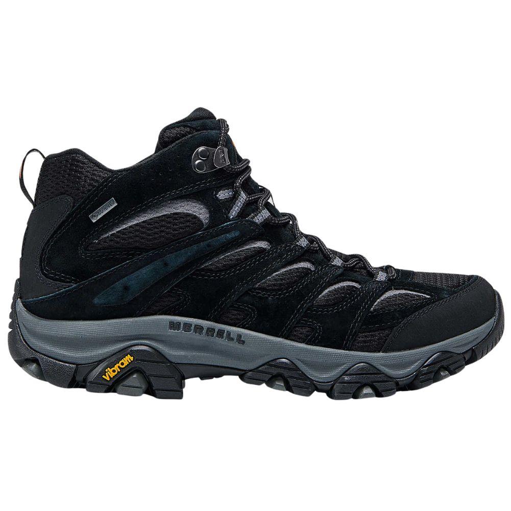 Merrell Men's Moab 3 Mid GORE-TEX Walking Boots (Black/Grey)