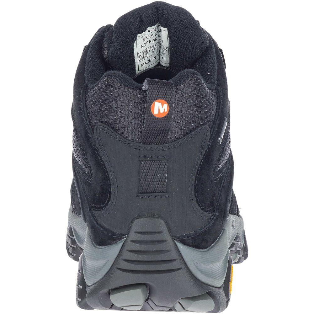 Merrell Men's Moab 3 Mid GORE-TEX Walking Boots (Black/Grey) back