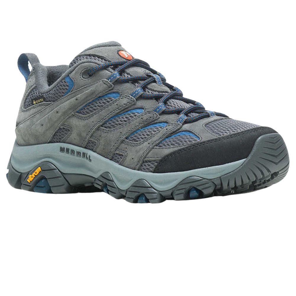 Merrell Men's Moab 3 GORE-TEX Walking Shoes (Granite/Poseidon) right angle