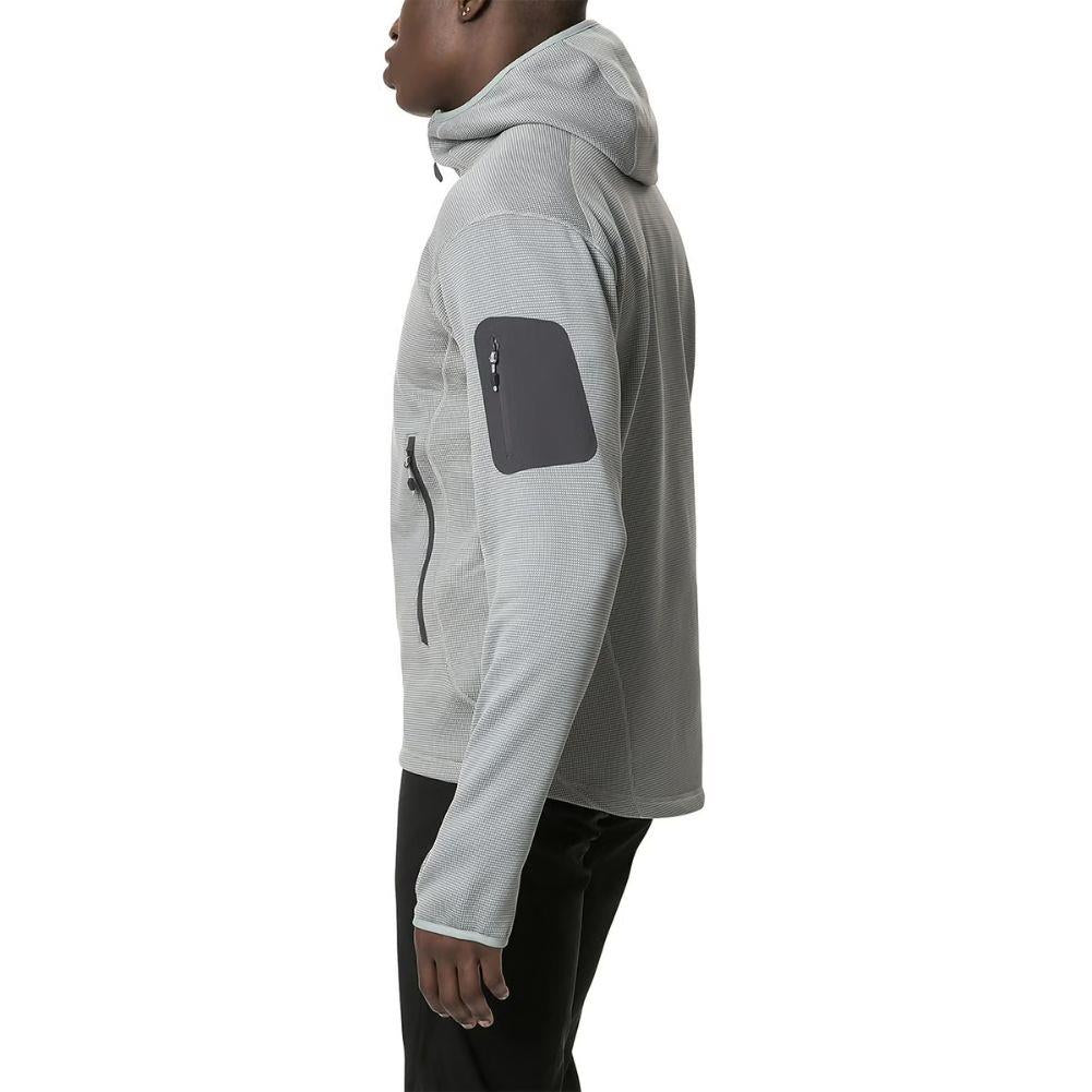 Berghaus Men&#39;s Pravitale Mountain 2.0 Hooded Fleece Jacket (Grey) arm view