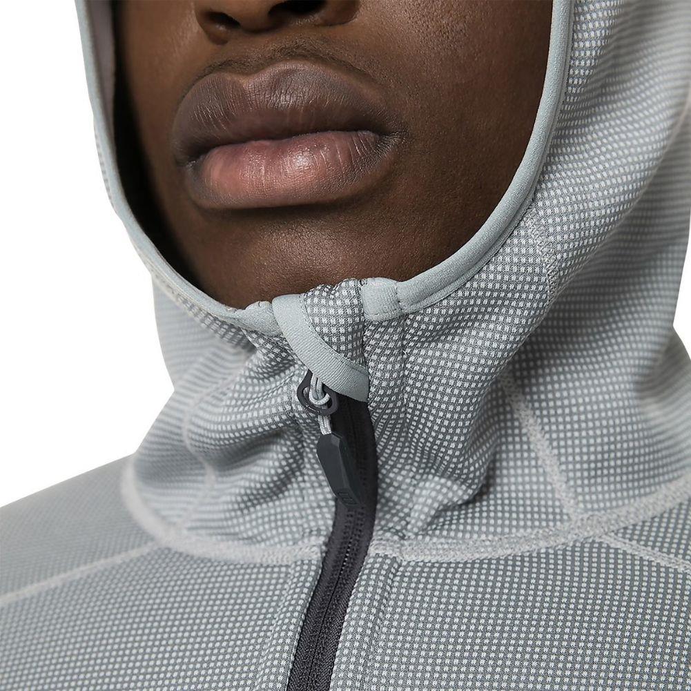 Berghaus Men&#39;s Pravitale Mountain 2.0 Hooded Fleece Jacket (Grey) close up hood zip up