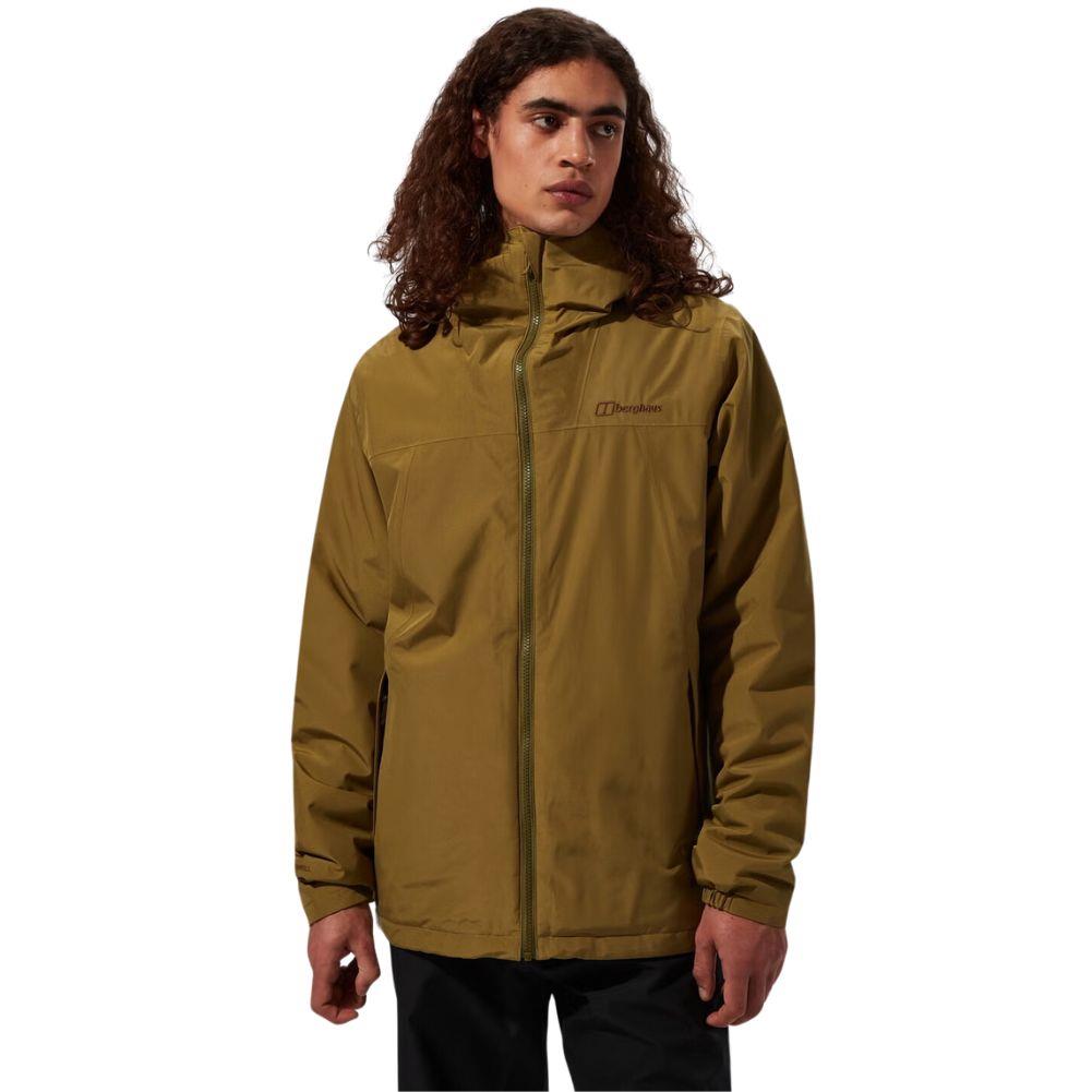 Berghaus Men's Deluge Pro 3.0 Insulated Waterproof Jacket (Green) model front