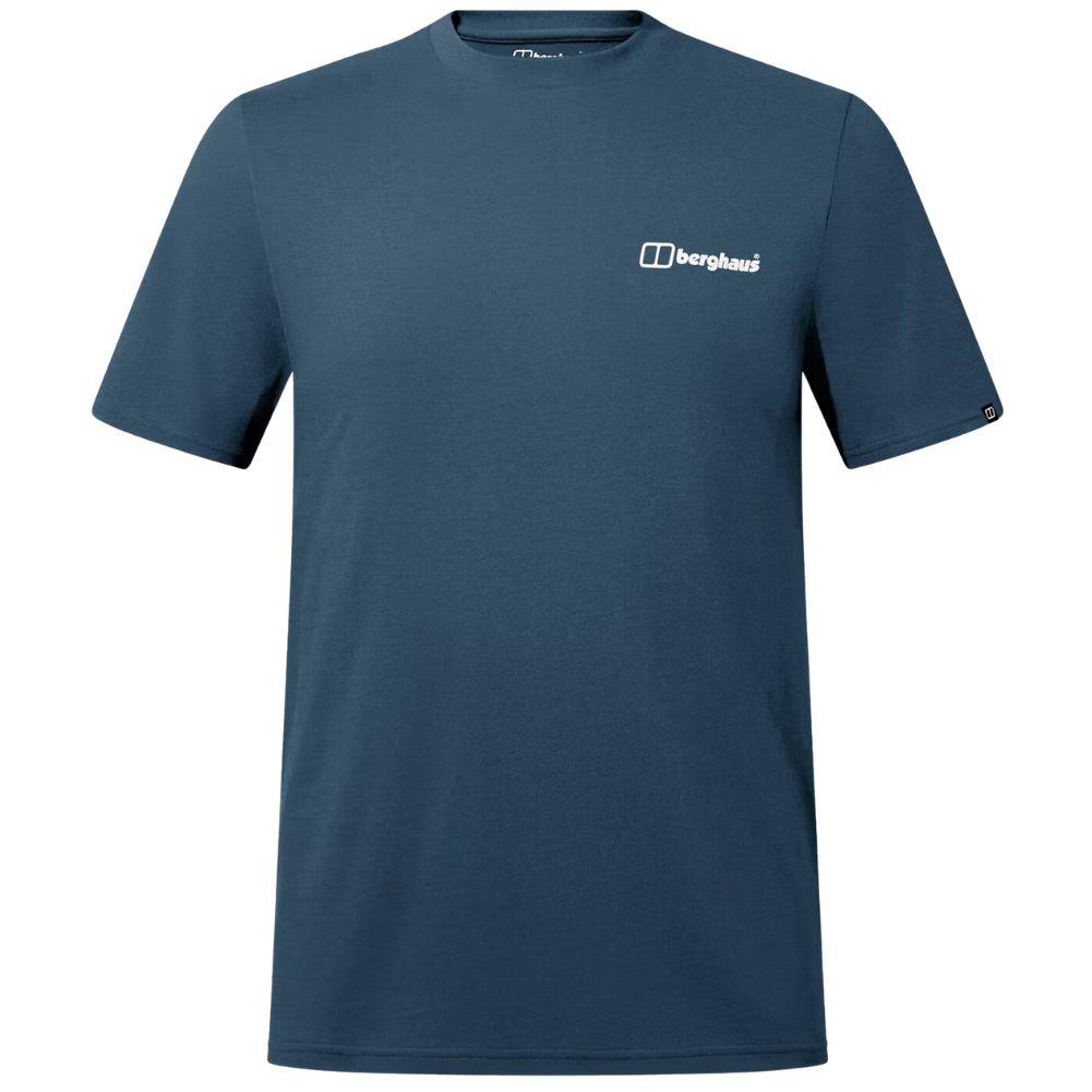 Berghaus Men's Cheviot Box Logo Short Sleeve T-Shirt (Blue)