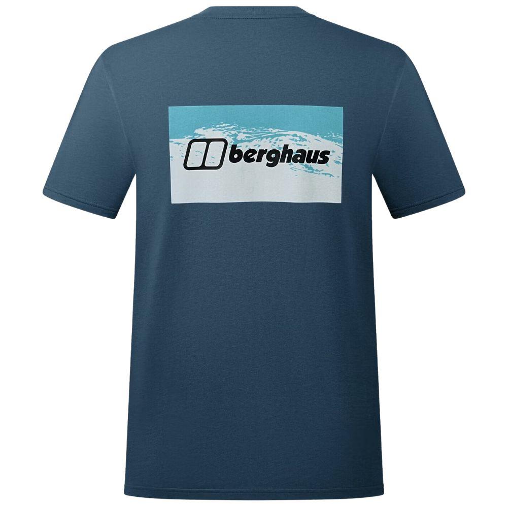 Berghaus Men&#39;s Cheviot Box Logo Short Sleeve T-Shirt (Blue) back