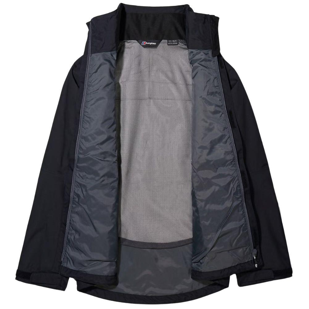 Berghaus Men&#39;s RG Alpha 2.0 Shell Waterproof Jacket (Black) open